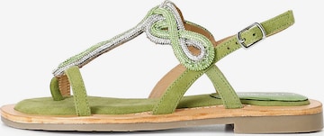 Sandalo di CAFè NOIR in verde: frontale