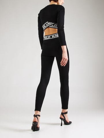 Skinny Leggings de la Karl Lagerfeld pe negru