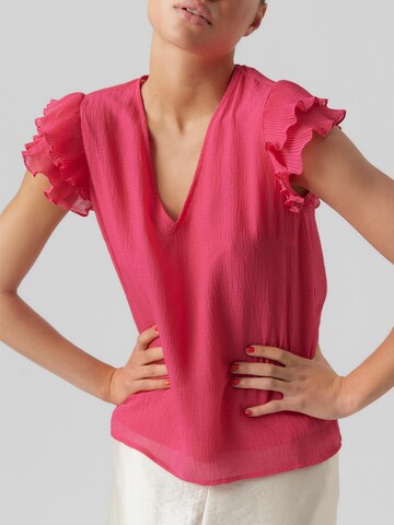 Chemisier 'HAILEY' VERO MODA en rouge