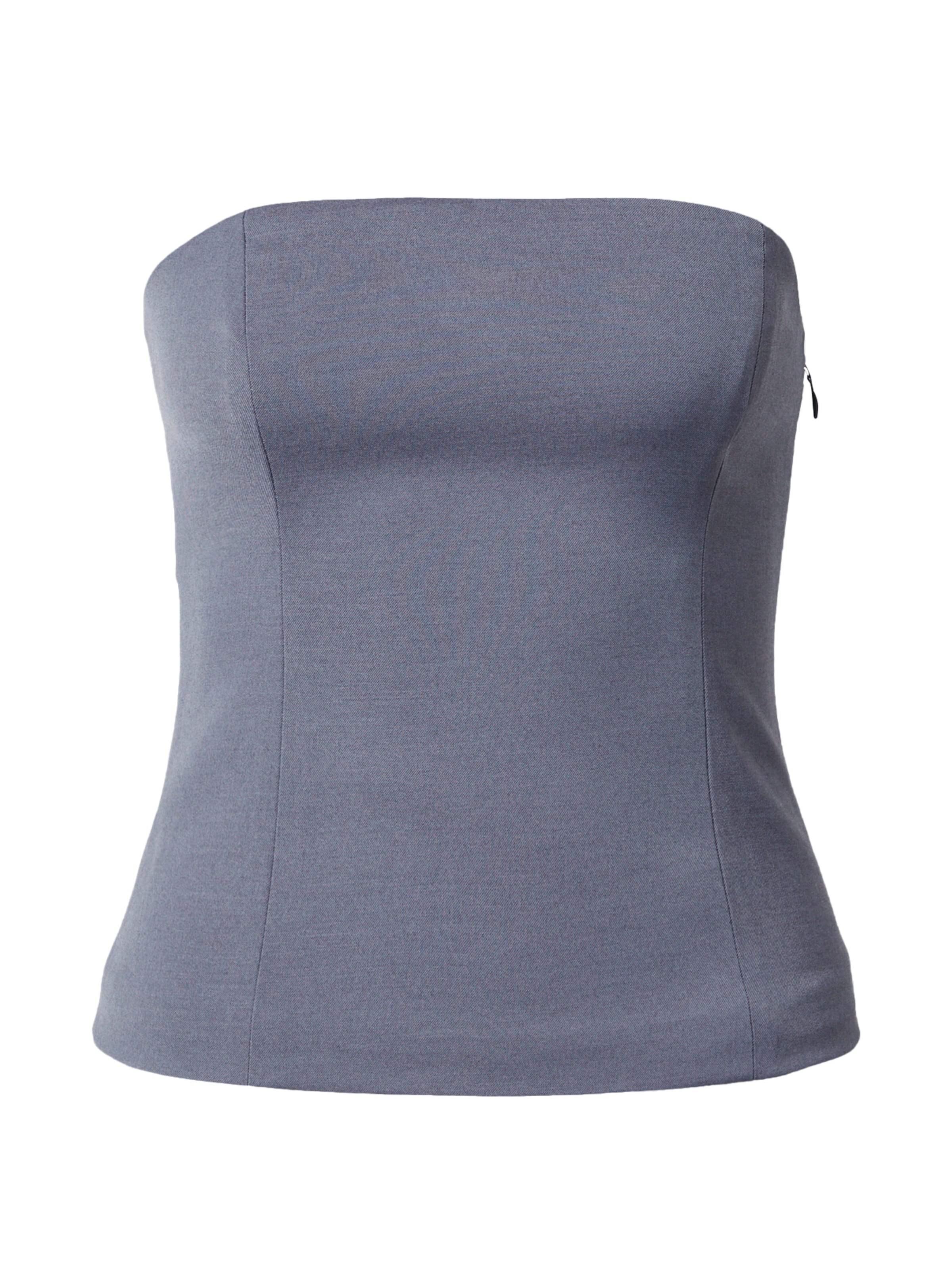 Samsøe Samsøe Top 'Elyn' - Sivá: predná strana