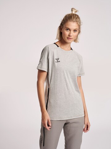 T-shirt fonctionnel 'Cima' Hummel en gris : devant