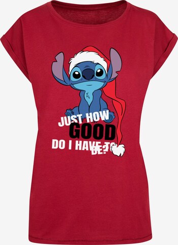 ABSOLUTE CULT Shirt 'Lilo And Stitch - Just How Good' in Red: front