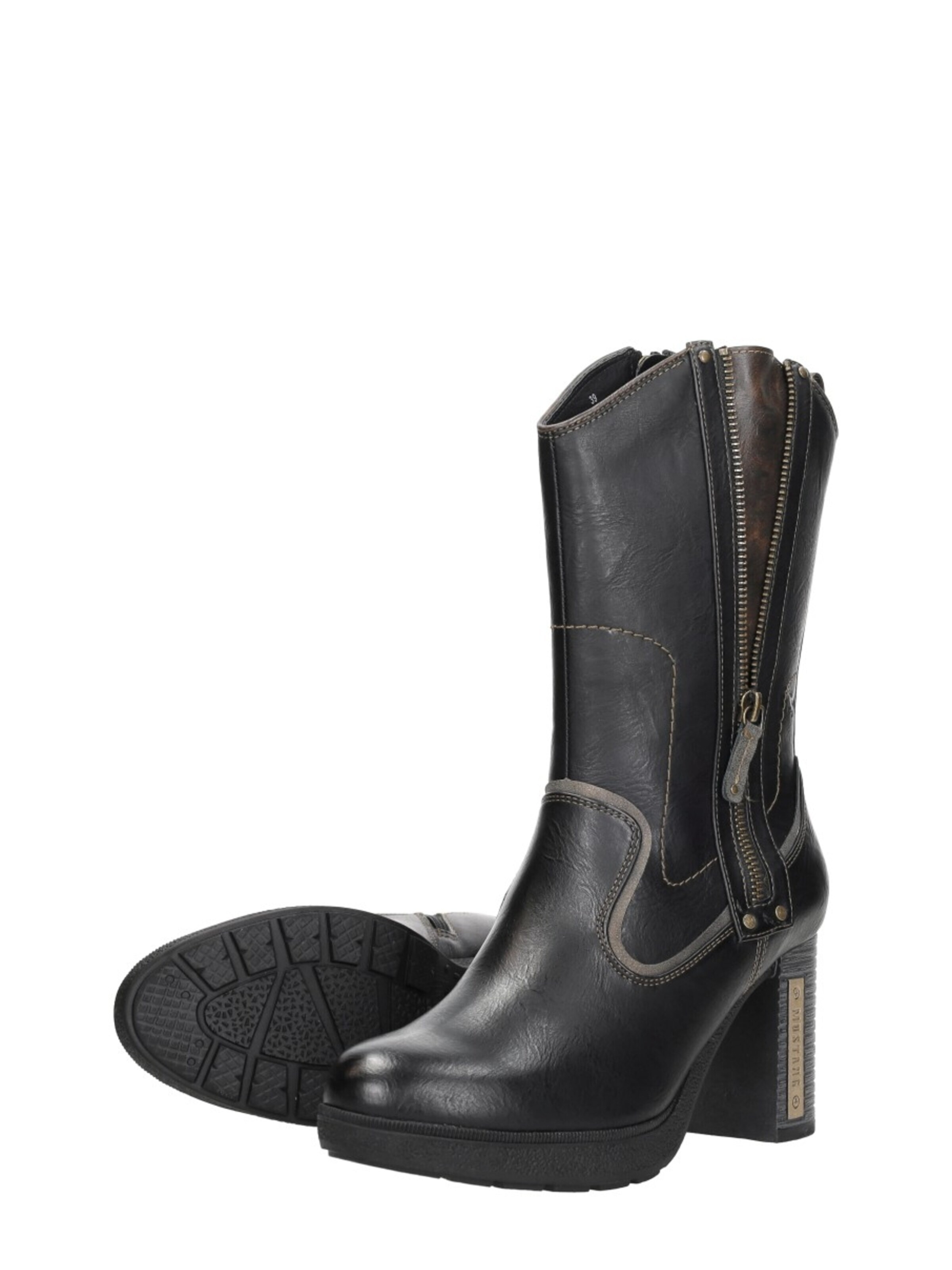 Boots 'Enkellaarsjes Hak' MUSTANG en noir