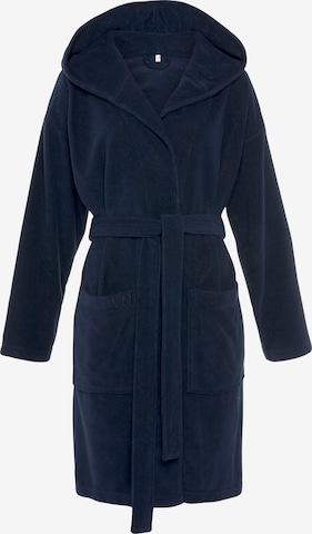 VIVANCE Short Bathrobe 'Dreams' in Blue: front