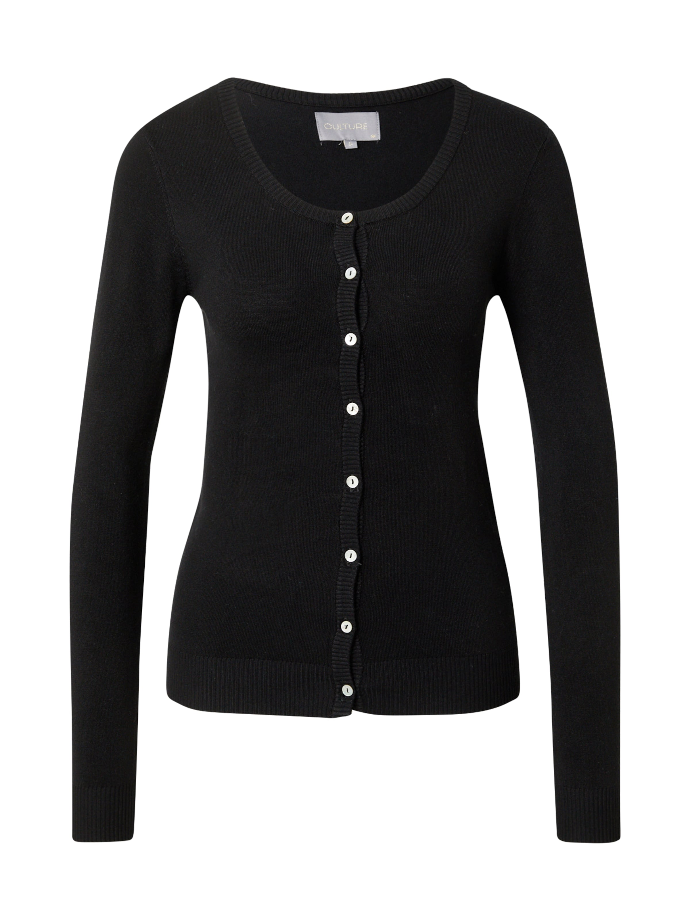 melns CULTURE Adīta jaka 'CU Annemarie': no priekšpuses