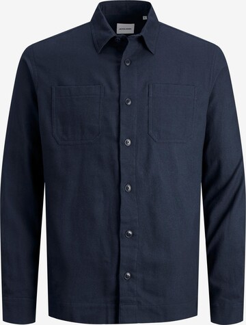 JACK & JONES Comfort fit Button Up Shirt 'Logan' in Blue: front