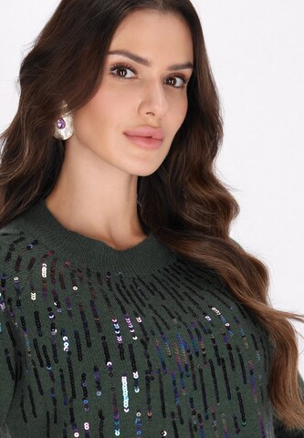 Robes en maille faina en vert