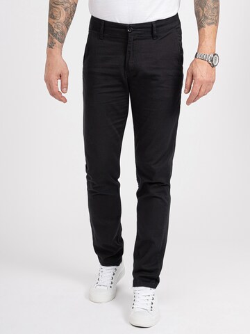 Rock Creek Regular Chino Pants in Black: front