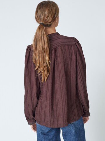 Chemisier 'Kesi' co'couture en marron