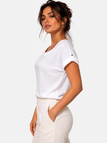 T-shirt 'Blouse - Boat neckline plain' REGINA FASHION en blanc