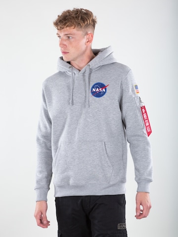 ALPHA INDUSTRIES Tréning póló 'Space Shuttle' - szürke: elől