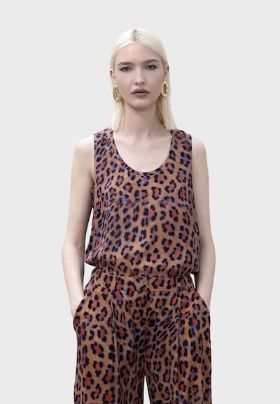 Lola Casademunt Top en marrón / lila / malva / negro, Vista del producto