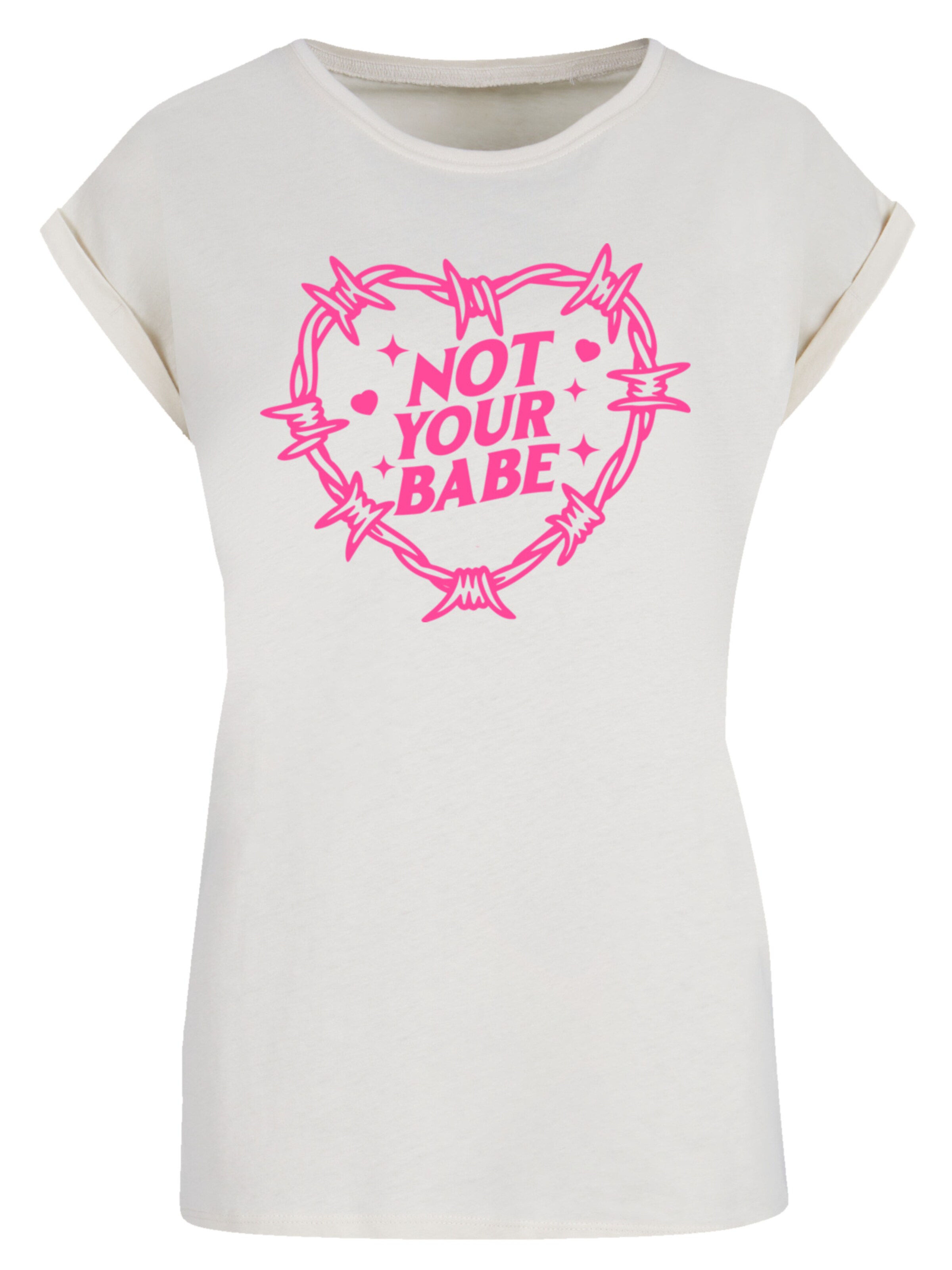 T-shirt 'Unabhängige Frau Not Your Babe' F4NT4STIC en beige : devant