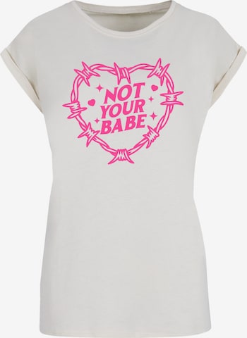 T-shirt 'Unabhängige Frau Not Your Babe' F4NT4STIC en beige : devant
