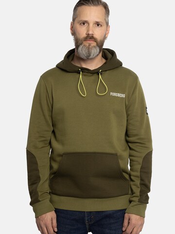 FORSBERG Sweatshirt 'Hoodie mit reflektierendem Logo' in Green