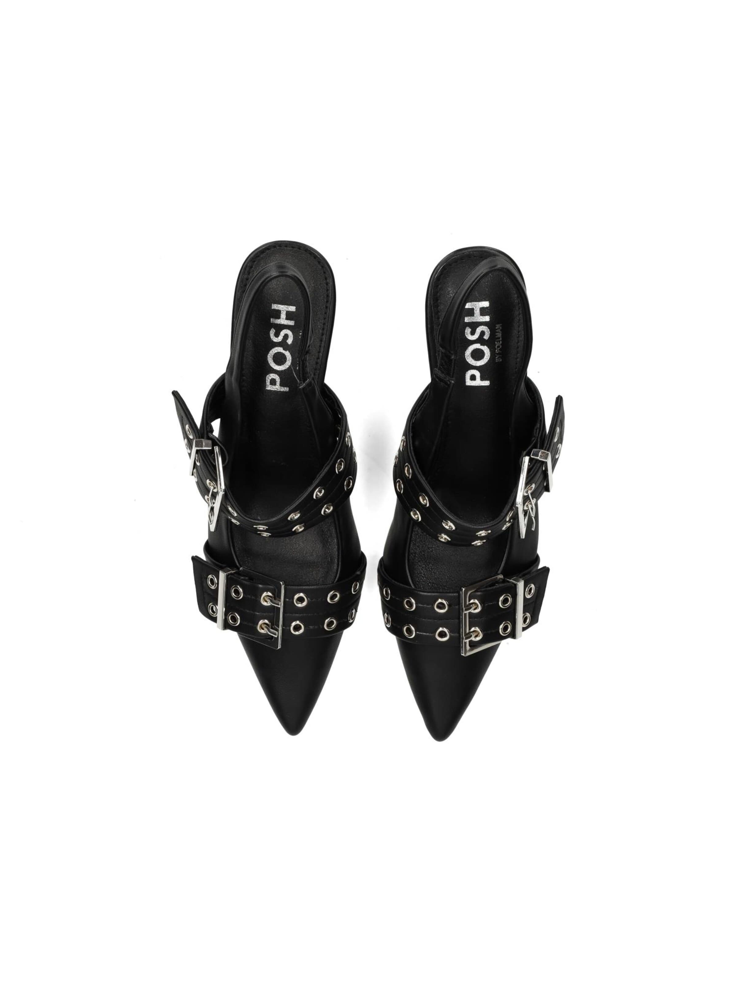Escarpins à bride arrière 'Eve' POSH by Poelman en noir