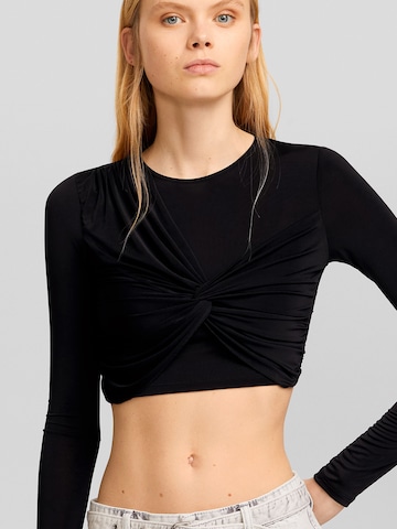 Bershka Shirt in Schwarz