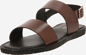 ABOUT YOU Sandals 'Jesper Sandal' in Brown: front
