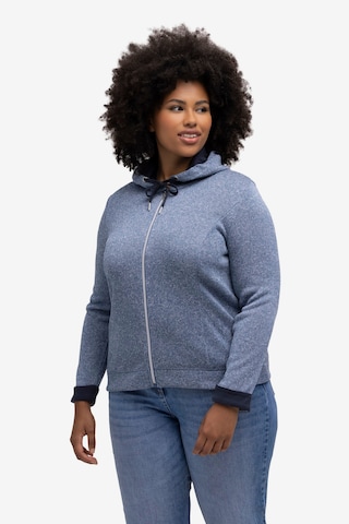 Ulla Popken Sweatjacke in Blau: predná strana