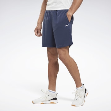 Reebok Regular Workout Pants 'Terry' in Blue: front
