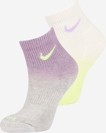 NIKE Sportsokken 'Everyday Plus' in Geel: voorkant