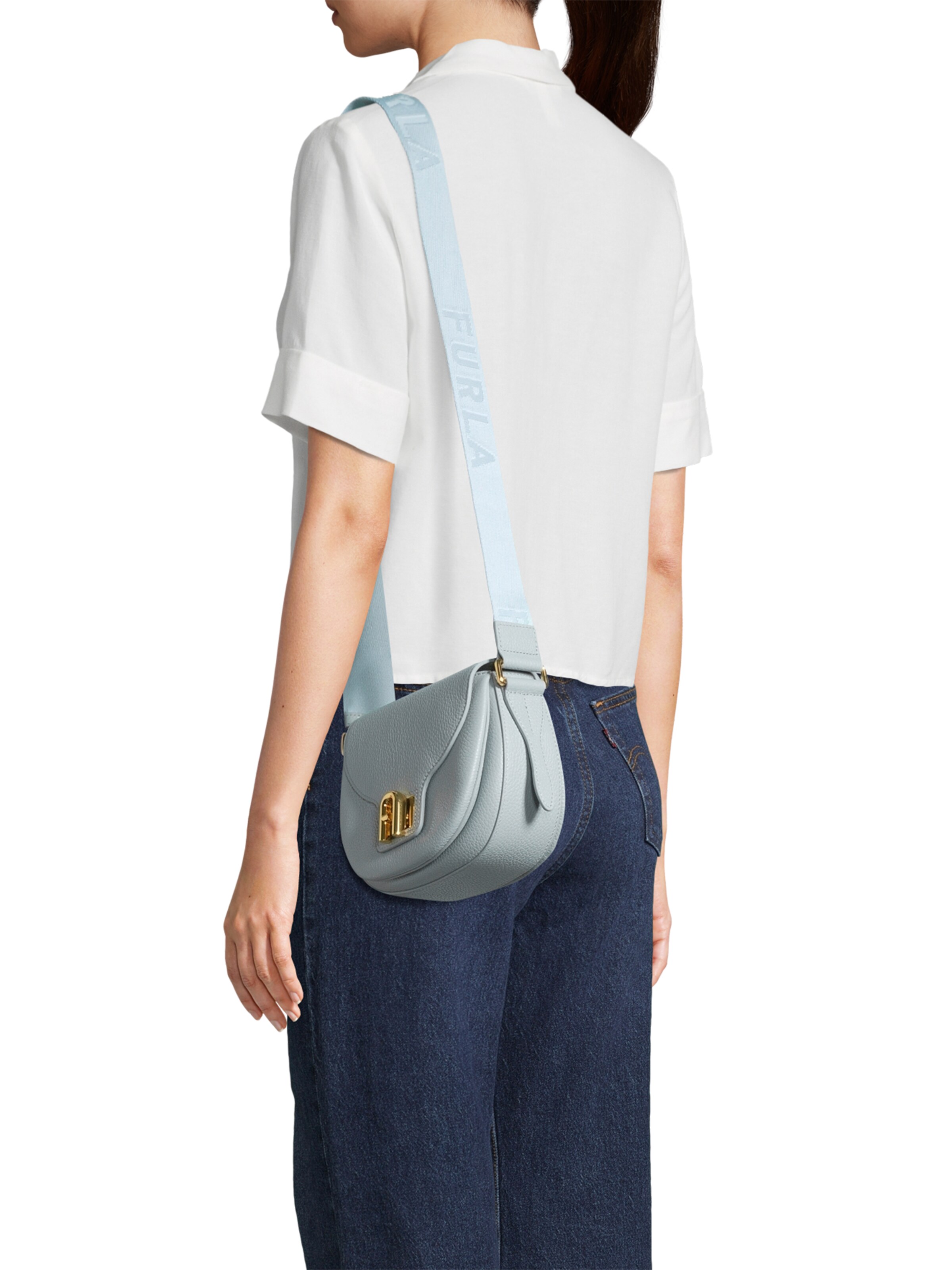 FURLA Taška přes rameno 'LOTUS' – modrá: přední strana