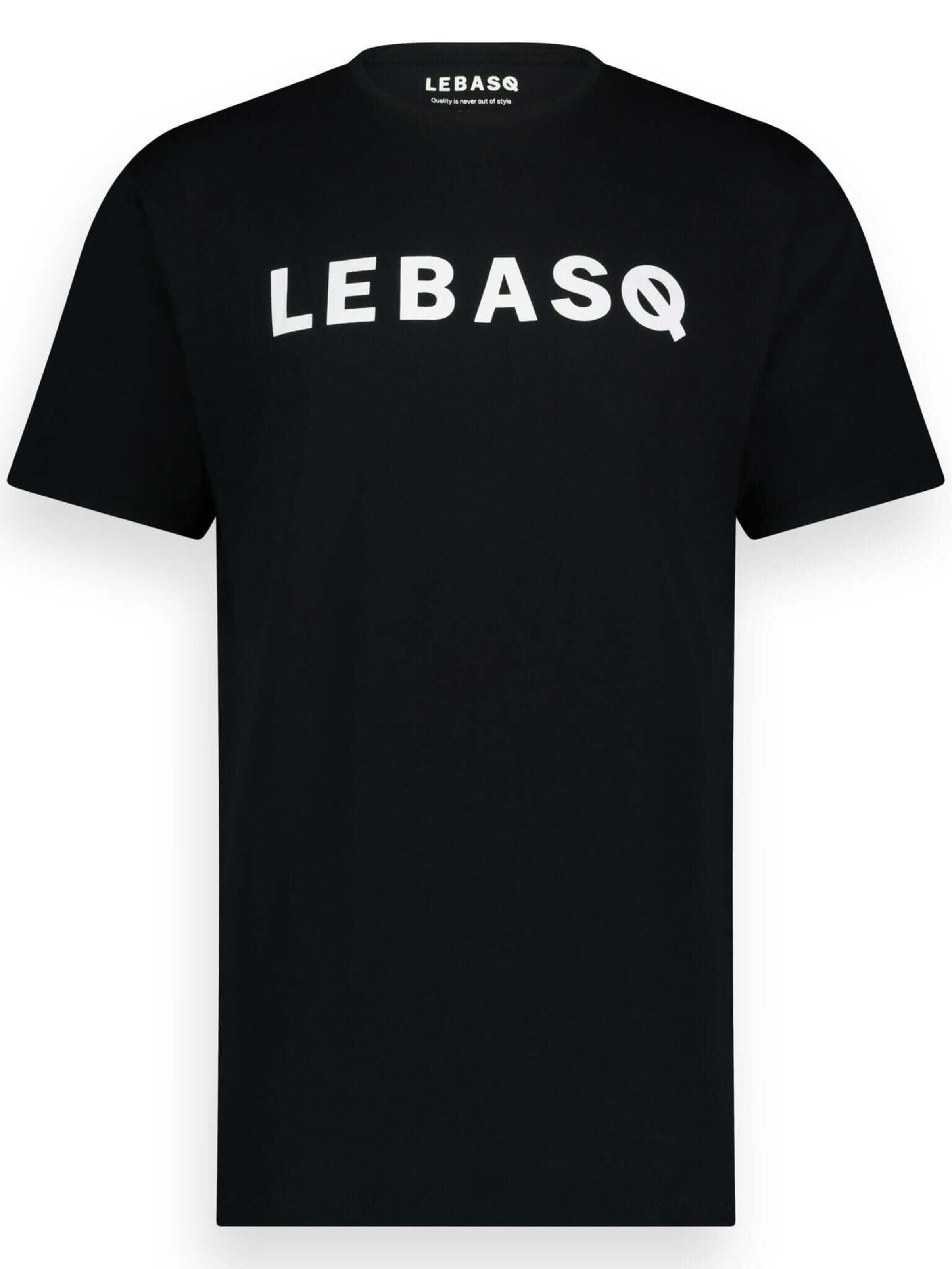 LEBASQ Shirt 'Crew' in Zwart: voorkant