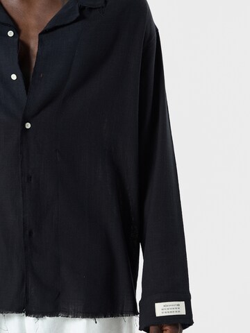 VAMOS CLO Comfort Fit Hemd 'Longview' in Schwarz