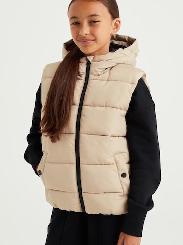 WE Fashion Bodywarmer in Beige: voorkant