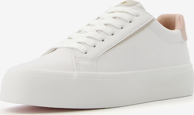 Bershka Låg sneaker i puder / vit, Produktvy