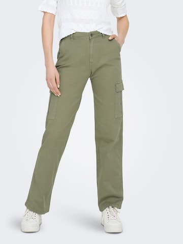 ONLY Regular Cargo Pants in Green: front