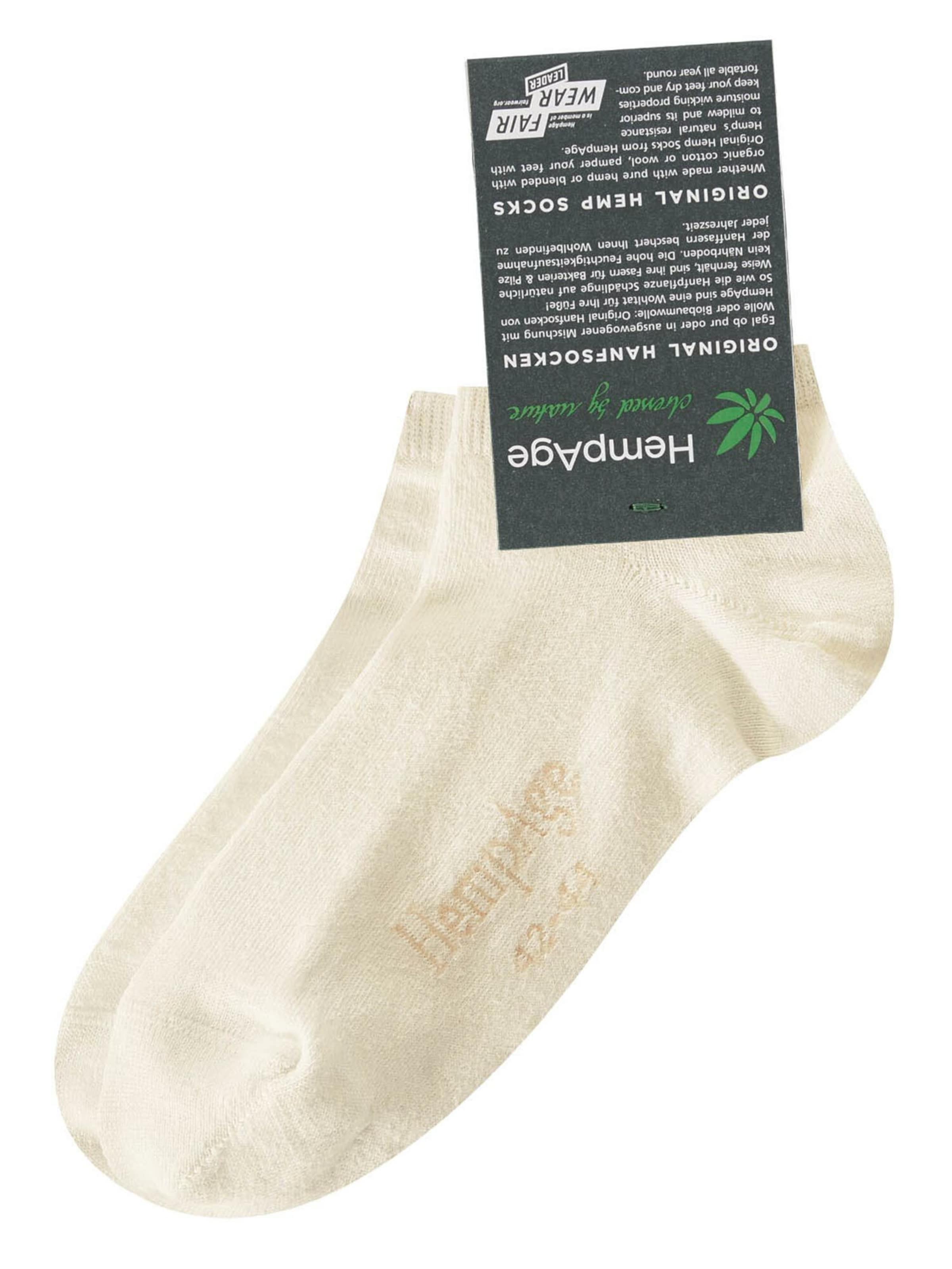 HempAge Socken in Beige: Vorderseite