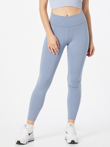 NIKE Skinny Sports trousers in Blue: front