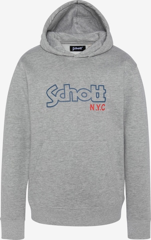 Sweat Schott NYC en gris : devant
