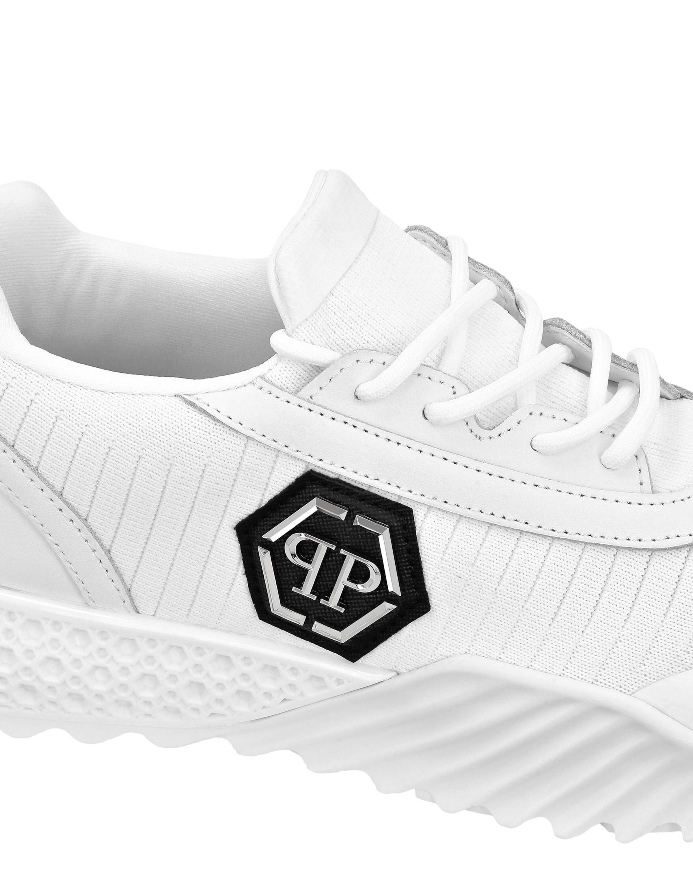 Philipp Plein - Sapatilhas baixas 'Hexagon' em branco