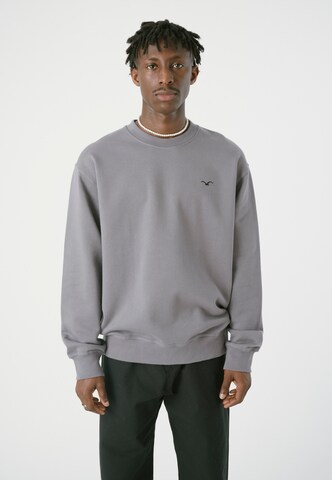 Cleptomanicx Sweatshirt 'Ligull Boxy' in Grau: Vorderseite