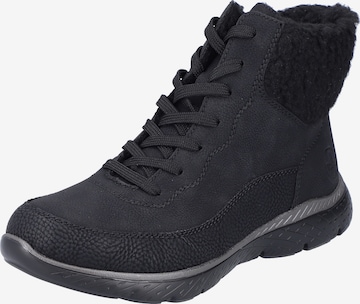 Rieker Lace-Up Boots in Black: front