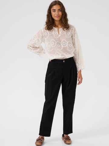 CULTURE Regular Bandplooibroek 'CUWini Brita' in Zwart