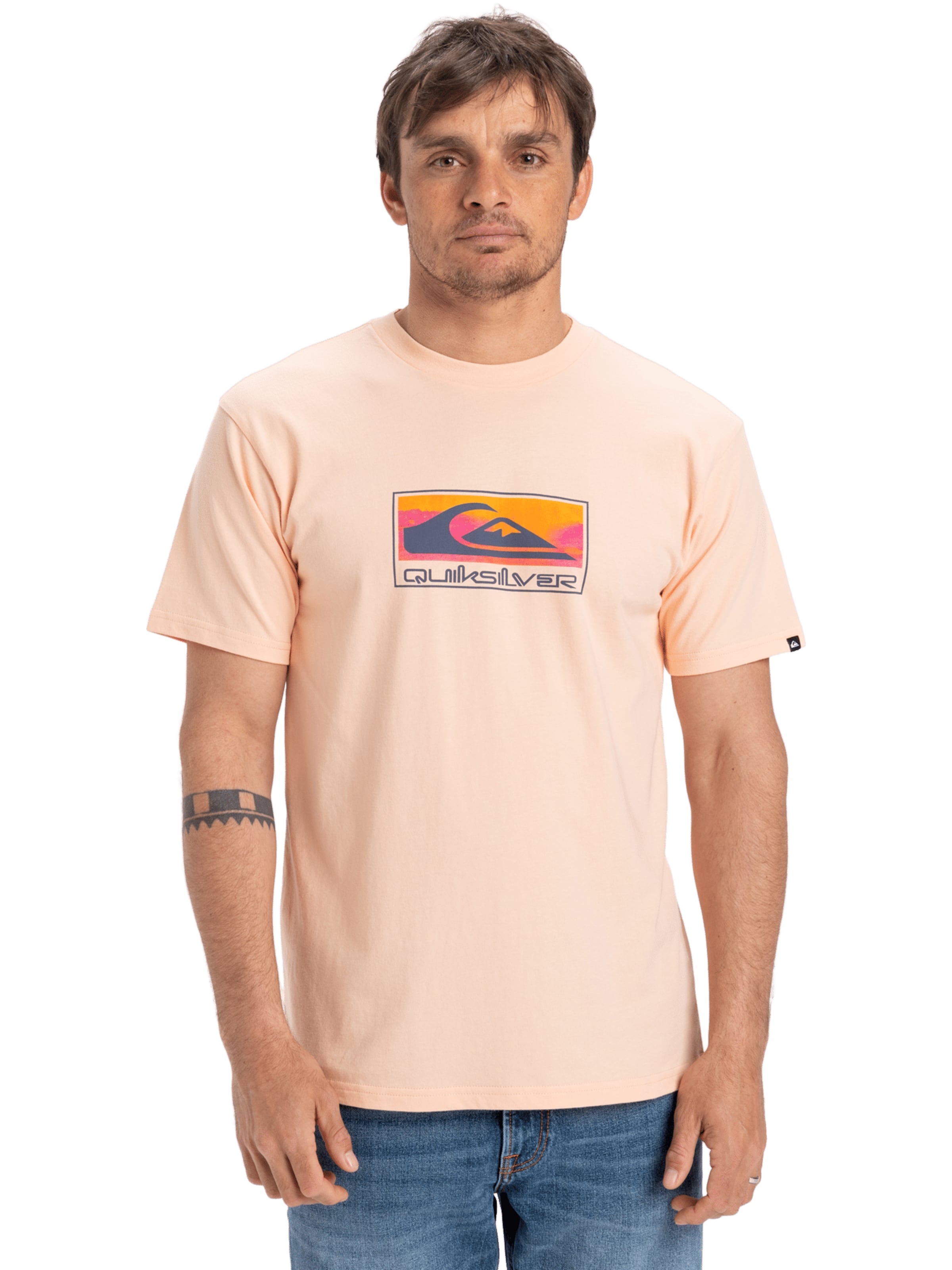 T-Shirt 'Ev Gradient Box' QUIKSILVER en orange : devant