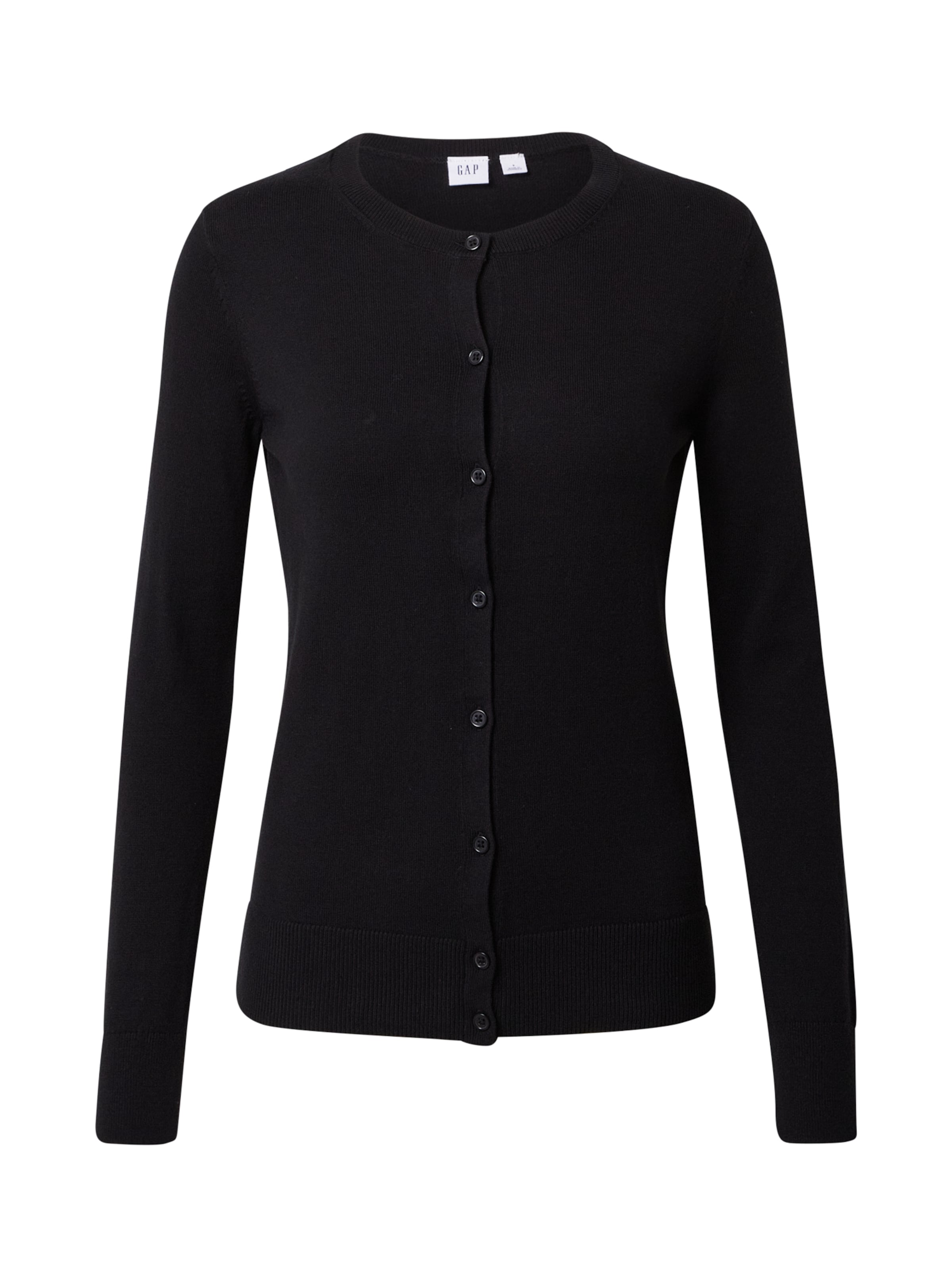 GAP Πλεκτή ζακέτα σε μαύρο: μπροστά