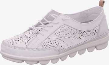 Gemini Lace-Up Shoes in White: front