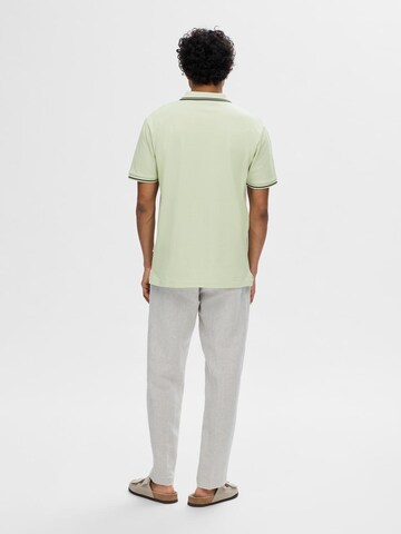 T-Shirt 'Dante' SELECTED HOMME en vert