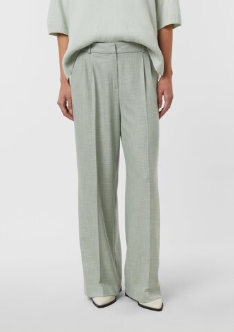 COMMA Wide Leg Hose in Grün: Vorderseite