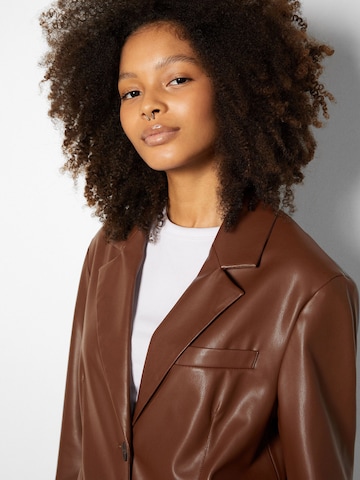 Bershka Blazer in Brown