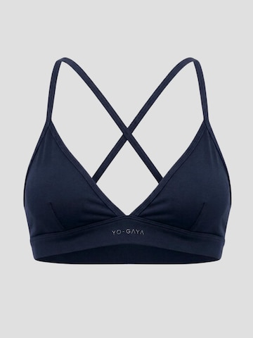 YO-GAYA Triangle Sports Bra 'Studio Triangle Bra' in Blue: front