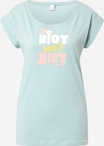 Tricou 'No Diet' de la Iriedaily pe albastru: față