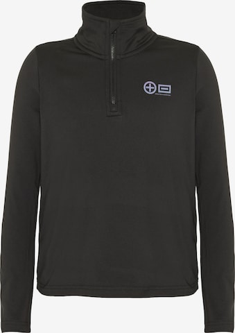 CHIEMSEE Fleecepullover ' mit PlusMinus-Print ' in Schwarz: Vorderseite
