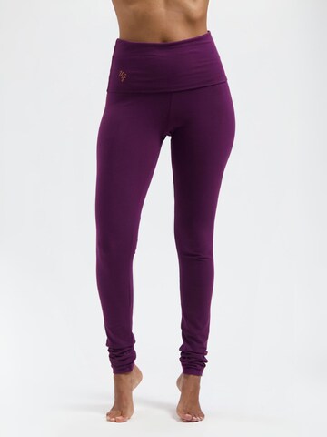 Urban Goddess Yoga & Activewear Slim fit Leggings 'Shaktified Yoga & Pilates' in Purple