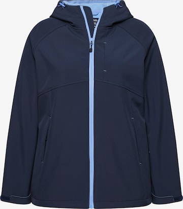 Ulla Popken Between-season jacket in Blue: front