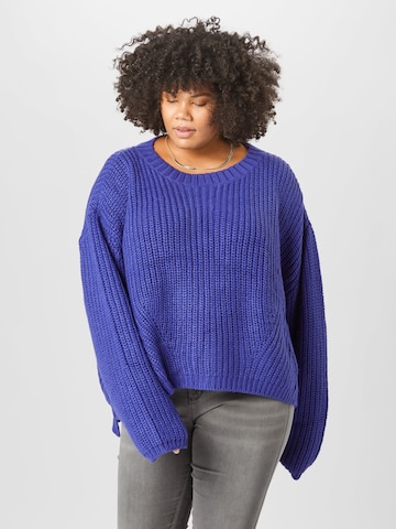 Pull-over Urban Classics en bleu : devant